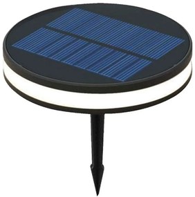 V-TAC Ηλιακό Χωνευτό Φωτιστικό Κήπου LED με Καρφί 1.8W 90lm Αδιάβροχο IP54 Ζεστό Λευκό Μαύρο Σώμα 23015