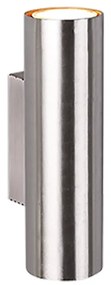 Marley Μοντέρνο Φωτιστικό Τοίχου με Ντουί GU10 σε Ασημί Χρώμα Πλάτους 6cm Trio Lighting 212400207
