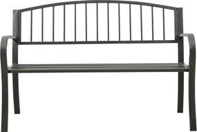 vidaXL Παγκάκι Κήπου Γκρι 120 εκ. Ατσάλινο