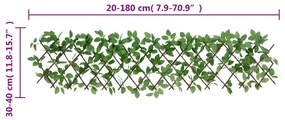 vidaXL Καφασωτό Επεκτεινόμενο Πράσινο 180x30εκ. Τεχνητός Κισσός