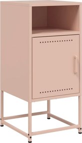 vidaXL Κομοδίνα 2 τεμ. Ροζ 36x39x78 εκ. από Χάλυβα