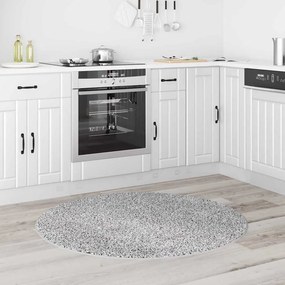 vidaXL Αντιολισθητικό Σαγκί Χαλάκι Γκρι 120 x 120 cm PP