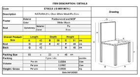 NATURALE ΚΑΡΕΚΛΑ WHITE WASH, PU ΕΚΡΟΥ