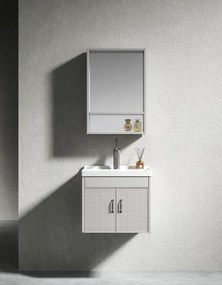 Martin Thaleia HDPE 50 Silver Grey - Αδιάβροχος Πάγκος με Νιπτήρα &amp; Καθρέφτη