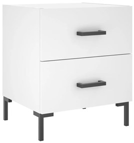 vidaXL Κομοδίνο Λευκό 40 x 35 x 47,5 εκ. από Επεξεργασμένο Ξύλο