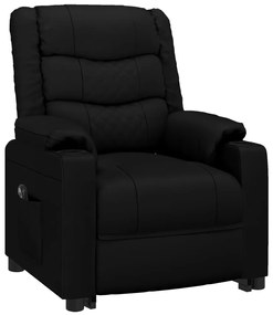 vidaXL Πολυθρόνα με Ανύψωση Μαύρη από Συνθετικό Δέρμα