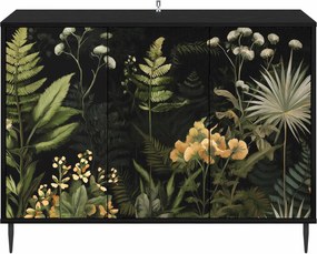 vidaXL Πλαϊνό γραφείο RHENEN Μαύρη Δρυς 102 x 33 x 76 εκ.