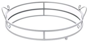 Δίσκος Με Καθρέπτη 78084 40x5cm Silver Μέταλλο