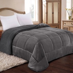 Κουβερτοπάπλωμα Flannel/Sherpa 220×240 ADAM HOME (805) ANTHRACITE 220X240