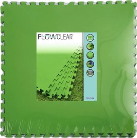 Bestway Προστατευτικό Πάτωμα Πισίνας Flowclear 9 τεμ. Πράσινο 5,47 μ²