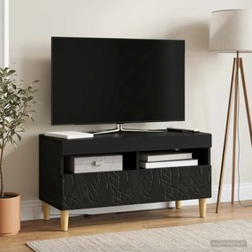 vidaXL Ντουλάπα LED Τηλεόρασης Μαύρο Επεξεργασμένο Ξύλο