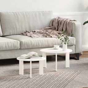 vidaXL Τραπεζάκι σαλονιού 2 pcs Λευκό 47.5 x 47.5 x 27 εκ.