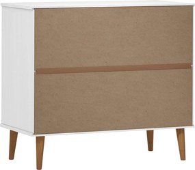 vidaXL Ντουλάπι MOLDE Λευκό 90x40x80 εκ. από Μασίφ Ξύλο Πεύκου