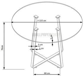 Loop Στρογγυλό Τραπέζι 120x120x78