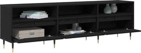 vidaXL Ντουλάπι TV Μαύρη Οξυά 150 x 30 x 45 εκ Επεξεργασμένο ξύλο