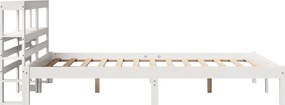 vidaXL Σκελετός Κρεβ. Χωρίς Στρώμα Λευκό 120x190 εκ Μασίφ Πεύκο