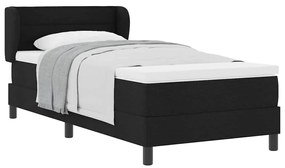 vidaXL Κρεβάτι box spring με στρώμα με στρώμα Μαύρο 90 x 200 cm ύφασμα