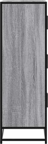vidaXL Highboard Grey Sonoma Κατασκευασμένο ξύλο και μέταλλο