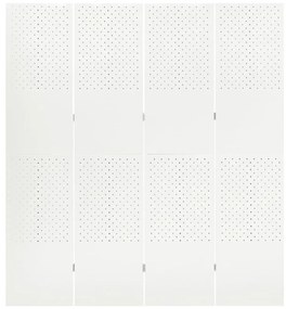 Διαχωριστικά Δωματίου 2 τεμ με 4 Πάνελ Λευκό 160x180εκ.  Ατσάλι - Λευκό