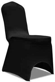 Κάλυμμα Καρέκλας Ελαστικό Μαύρο 6 τεμ. - Μαύρο