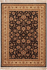 Χαλί Isfahan 3783B Black-Cream Βιοκαρπέτ 200X290cm