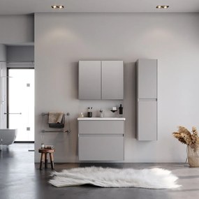 Martin Malaga 80 Grey  MDF - Πάγκος με Νιπτήρα &amp; Καθρέπτη