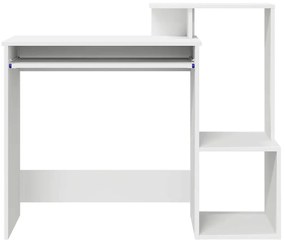 vidaXL Γραφείο με ράφι Λευκό 106 x 40 x 88.5 εκ Επεξεργασμένο ξύλο