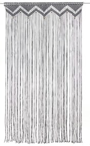 vidaXL Κουρτίνα Μακραμέ Ανθρακί 140 x 240 εκ. Βαμβακερή