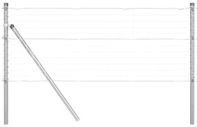 vidaXL Στύλος Περιφράξεων 13 pcs Ασημί Ατσάλι