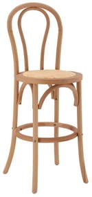 Wooden Stool bar from beech wood dark honey with mat 41x47x108