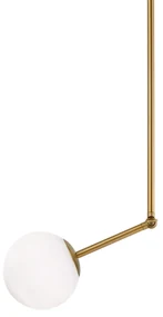 Φωτιστικό Οροφής Avantgarde V260501P White-Gold Μέταλλο,Γυαλί