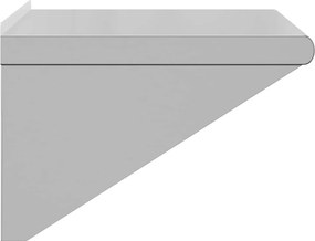 vidaXL Ράφι Τοίχου Ασημί 50x45x31 εκ. Ανοξείδωτο Ατσάλι
