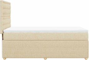 vidaXL Κρεβάτι Boxspring με Στρώμα Κρεμ 80 x 200 εκ. Υφασμάτινο