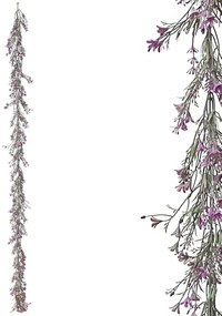 MarHome ΓΙΡΛΑΝΤΑ ΠΡΑΣΙΝΑΔΑΣ ME ΜΩΒ ΑΝΘΑΚΙΑ - Υ180cm 3/36ΚΙΒ  00-40004-3