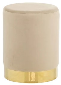 LINDA/S ΣΚΑΜΠΟ BEIGE VELVET ΥΦΑΣΜΑ Φ.34Χ42ΕΚ.