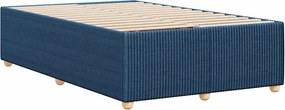 vidaXL Πλαίσιο κρεβατιού χωρίς στρώμα μπλε 120x200cm ύφασμα