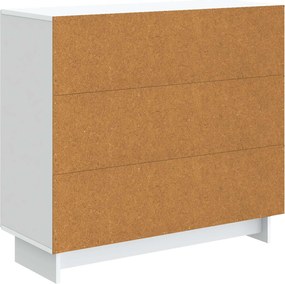 vidaXL Πλαϊνό γραφείο Λευκό 89 x 34,5 x 80 εκ Επεξεργασμένο Ξύλο