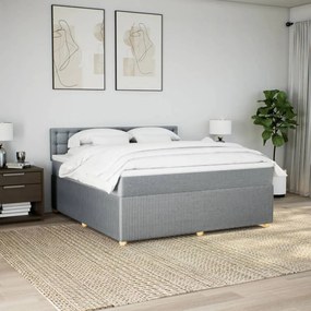 ΚΡΕΒΑΤΙ BOXSPRING ΜΕ ΣΤΡΩΜΑ ΑΝΟΙΧΤΟ ΓΚΡΙ 180X200 ΕΚ. ΥΦΑΣΜΑΤΙΝΟ 3287549