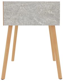 vidaXL Κομοδίνα 2 τεμ. Γκρι Σκυροδέματος 40x40x56 εκ. από Επεξ. Ξύλο