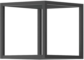 Lh-homefurniture Ραφιέρα τοίχου 38106-ENJ-M-30 Γραφίτης+Μαύρο 30x30x35cm 38106-ENJ-M-30