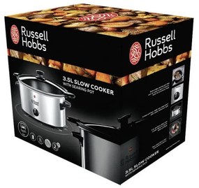 Σκεύη για αργό μαγείρεμα /Slow Cooker Russell Hobbs Cook 22740-56, 160 W, 3,5 L, 2 προγράμματα, Συντήρηση θερμότητας, Inox