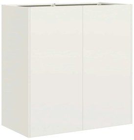 vidaXL Ζαρντινιέρα Λευκή 80x40x80 εκ. από Χάλυβα Ψυχρής Έλασης