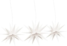 VidaXL Φωτιστικά Χριστ. με LED 3 Τεμ. Αναδιπλούμενα Λευκά
