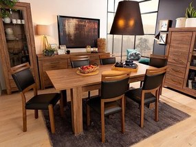 Τραπέζι Boston BG135, Stirling δρυς, 76x90x160cm, 71 kg, Επιμήκυνση, Πλαστικοποιημένη μοριοσανίδα | Epipla1.gr