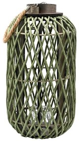 Ψάθινο Φανάρι FL8302 Fylliana Πράσινο 24x45εκ. 24x24x45 εκ.