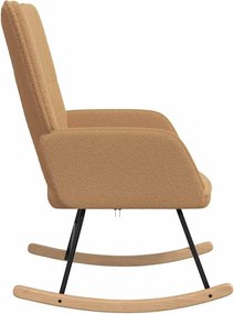 vidaXL Κουνιστή καρέκλα Μπεζ Υφάσματος Sherpa