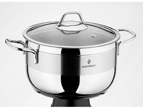 Κατσαρόλα Με Γυάλινο Καπάκι 28X17Cm YMS00200128 - 9.5Lt Soft Inox Max Home 28cm Stainless Steel