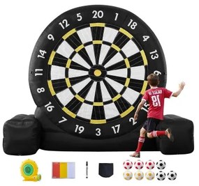 VEVOR Inflatable Soccer Dart Board over 8 ft High with 9 Kick Balls & Air Pump