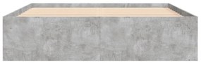 Πλαίσιο Κρεβατιού Γκρι Σκυροδέματος 150 x 200 εκ. King Size - Γκρι