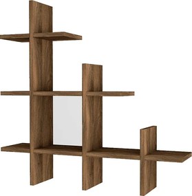 Ραφιέρα τοίχου Juke Megapap χρώμα καρυδί 81,8x18x80εκ.